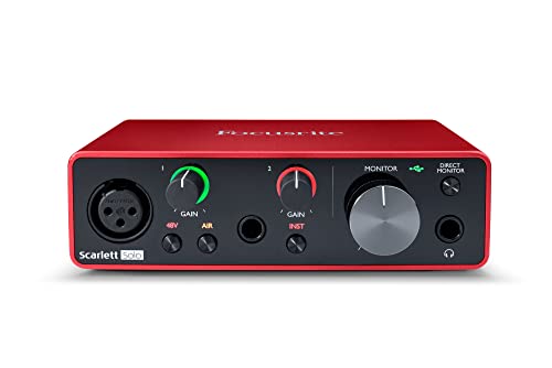 Focusrite Interface audio USB Scarlett Solo de 3e génération, pour les guitaristes, chanteurs(ses) et réalisateurs(trices), accompagnée de tous les logiciels dont vous avez besoin pour enregistrer