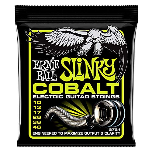 Ernie Ball Regular Slinky Cobalt Cordes pour guitare électrique, calibre 10-46