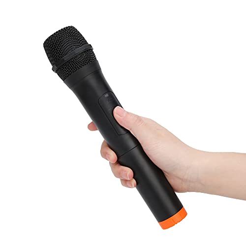 Lazmin112 Microphone sans Fil VHF Portable Universel Professionnel, Micro de Réception USB en Plastique ABS Noir, Distance de Réception de 50 Mètres, pour Le Chant Karaoké, la Parole, Le Mariage