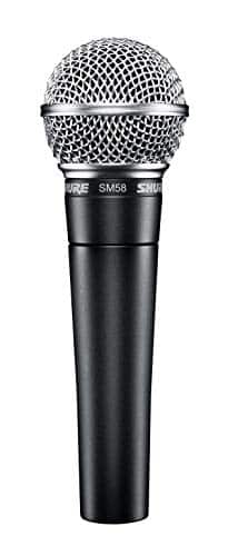 Shure SM58SE Microphone Vocal Dynamique cardioïde avec Interrupteur on/Off, Filtre Pop intégré, Clip Micro A25D, Sac de Rangement, connecteur XLR à 3 Broches (SM58S)