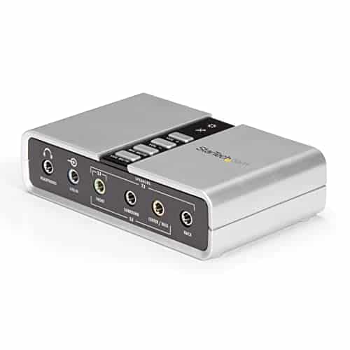 StarTech.com Carte Son USB 7.1 - Carte Son Externe pour Ordinateur Portable avec Audio Numérique SPDIF - Carte Son pour PC - Argent (ICUSBAUDIO7D)