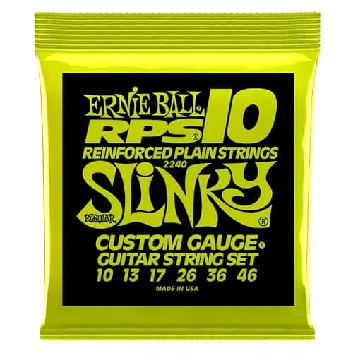 Ernie Ball Regular Slinky RPS Cordes filées en nickel pour guitare électrique, calibre 10-46