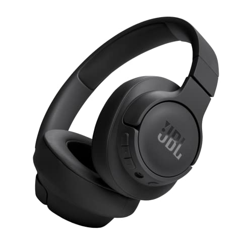 JBL Tune 720BT, casque audio sans fil, léger et confortable, Bluetooth 5.3, autonomie jusqu'à 76 h, charge rapide, son JBL Pure Bass, noir