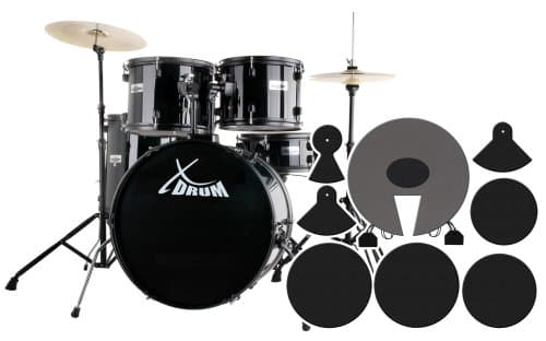 XDrum Rookie 22“ Batterie Noir Standard avec Set de Sourdines