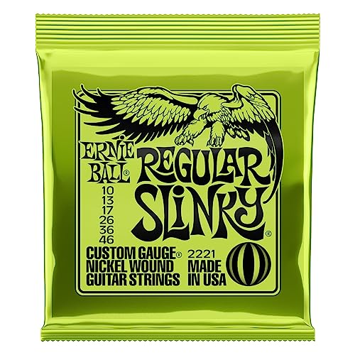 Ernie Ball Regular Slinky Cordes filées en nickel pour guitare électrique, calibre 10-46