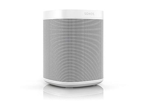 Sonos One - Enceinte sans Fil - Multiroom WiFi - Air Play 2 - Assistant Google et Amazon Alexa Intégrés - Son Clair - Interface Tactile - Blanc