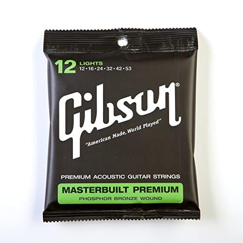 Gibson Gear SAG-MB12 Masterbuilt Premium Cordes en phosphore bronze pour Guitare acoustique Light 12-53 cordes