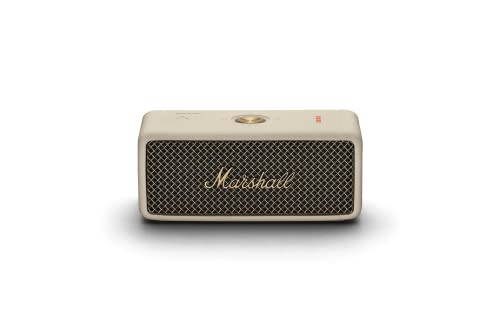 Marshall Emberton II Enceintes Bluetooth Portables, sans Fil, Ip67 Résistant à la Poussière et à l'eau, Plus de 30 Heures de Lecture, Charge Rapide - Creme