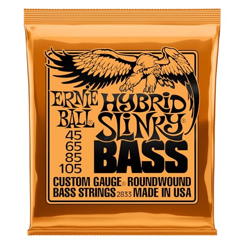 Ernie Ball Hybrid Slinky Cordes filées en nickel pour basse électrique, calibre 45-105