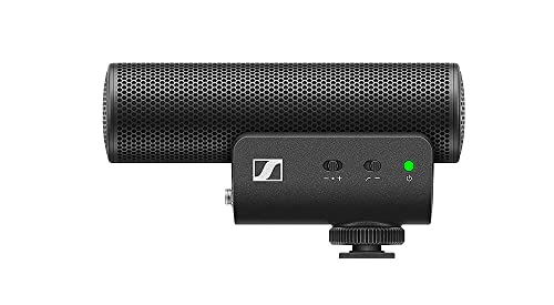 Sennheiser MKE 400 Microphone canon directionnel embarqué avec connecteurs TRS et TRRS de 3,5 mm pour caméra numérique reflex, bridge et mobile, 508898