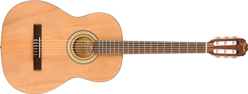 Fender FA-25N Alternative Series Guitare Classique Acoustique, Guitare pour Débutants, avec 2 ans de Garantie, Couleur Naturelle