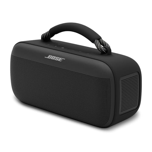 Bose Enceinte Portable Soundlink Max, Grosse Enceinte Bluetooth étanche, Jusqu’à 20 Heures d’autonomie, USB-C, entrée AUX 3,5 mm intégrée, Noir