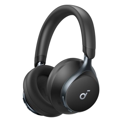 Casque Bletooth sans fil soundcore Space One by Anker avec Réduction de Bruit Active Adaptative, Réduction des Voix Humaine 2X Plus Efficace, ANC 40H, Contrôle app, LDAC Hi-Res Wireless Audio, Confort