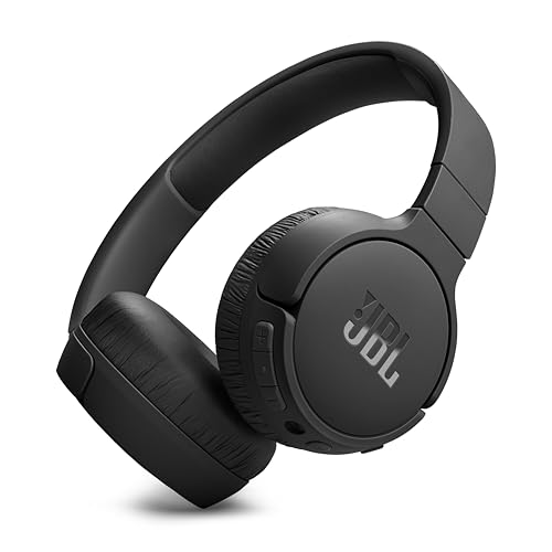 JBL Tune 670NC Casque supra-auriculaire sans fil, autonomie jusqu'à 70 h, Réduction de Bruit Adaptative, Smart Ambient, noir