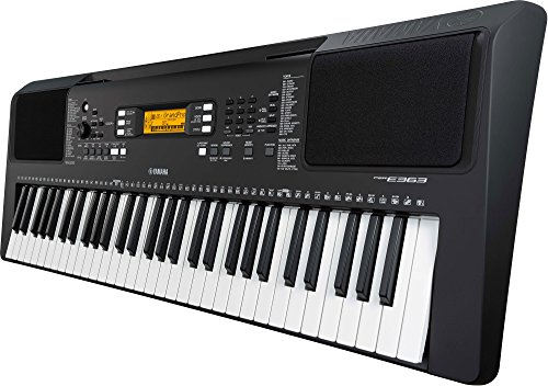 Yamaha PSR-E363 – Clavier électronique avec toucher dynamique – Instrument de musique portable pour débutants exigeants – Noir