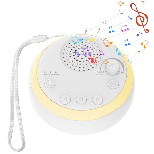 Machine à Bruit Blanc Portable pour Bébé, Machine à Bruit Blanc, Bruit Blanc Bebe, veilleuse bébé, Veilleuse Bébé Musicale, Musique Douce, Bruits Blancs, Cadeau de Naissance