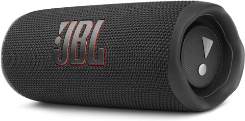 JBL Flip 6 – Enceinte Bluetooth portable et étanche à l'eau et à la poussière, haut-parleur haute fréquence pour des basses profondes, 12 heures d'autonomie, en noir