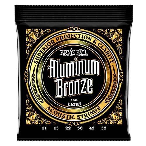 Ernie Ball Cordes légères Bronze aluminium, pour guitare acoustique, calibre 11-52