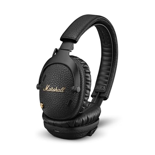 Marshall Monitor III ANC Casque avec Réduction Active du Bruit, sans Fil Bluetooth, autonomie de 70 Heures - Noir