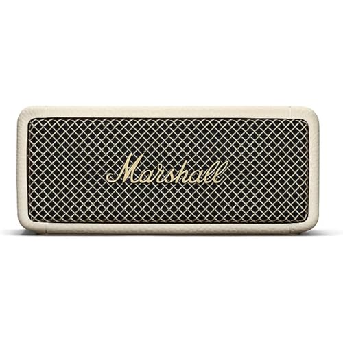 Marshall Emberton II Enceintes Bluetooth Portables, sans Fil, Ip67 Résistant à la Poussière et à l'eau, Plus de 30 Heures de Lecture, Charge Rapide - Creme