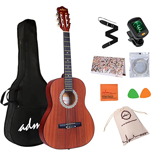 ADM 3/4 Guitare Classique pour Enfants, Guitare Acoustique Débutant Set 36 Pouces pour Adultes et Étudiants, Apparence Spéciale Guitare à Cordes en Nylon