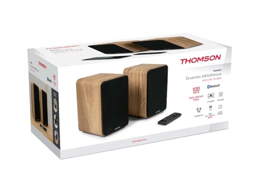 THOMSON Ensemble de Deux Enceintes Caisson Bois COSYThomson - Bluetooth5.0 WS602DUO