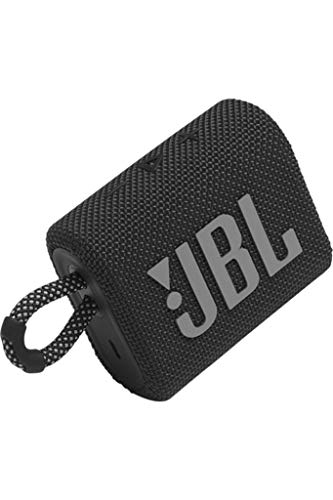 JBL GO 3 – Enceinte Bluetooth portable et légère, aux basses intenses et au style audacieux – Étanche à l’eau et à la poussière – Autonomie 5 hrs – Noir